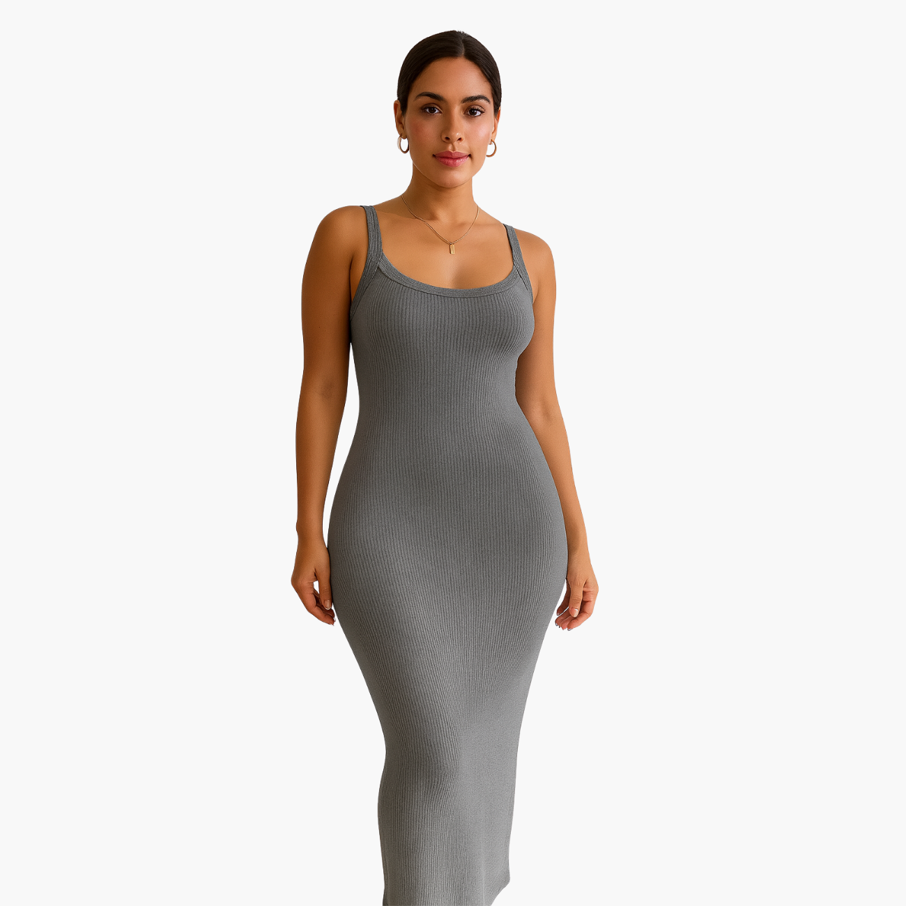 PRISMÉ Maxikleid figurbetont Grey